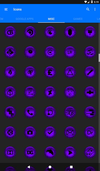 Purple Icon Pack Style 5 - Image screenshot of android app