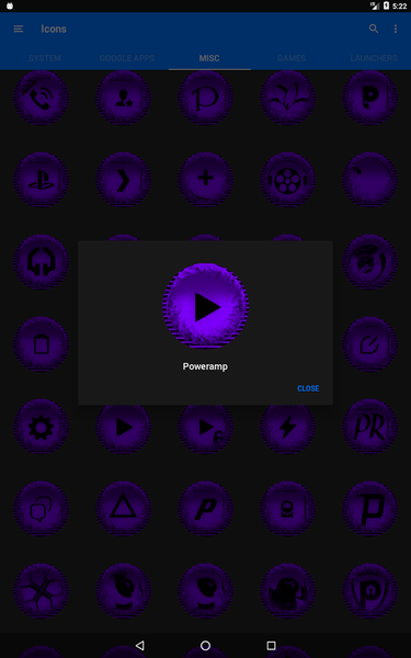 Purple Icon Pack Style 5 - Image screenshot of android app