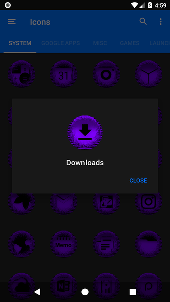 Purple Icon Pack Style 5 - Image screenshot of android app