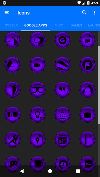 Purple Icon Pack Style 5 - Image screenshot of android app