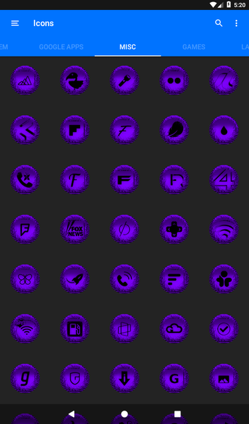 Purple Icon Pack Style 5 - Image screenshot of android app