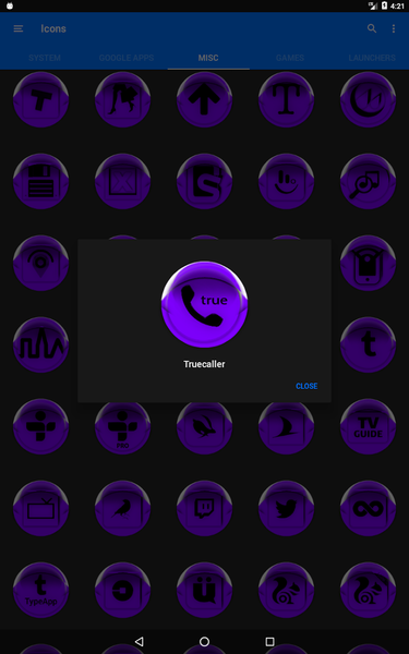 Purple Icon Pack Style 4 - Image screenshot of android app