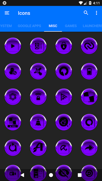 Purple Icon Pack Style 4 - Image screenshot of android app