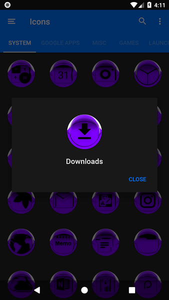 Purple Icon Pack Style 4 - Image screenshot of android app