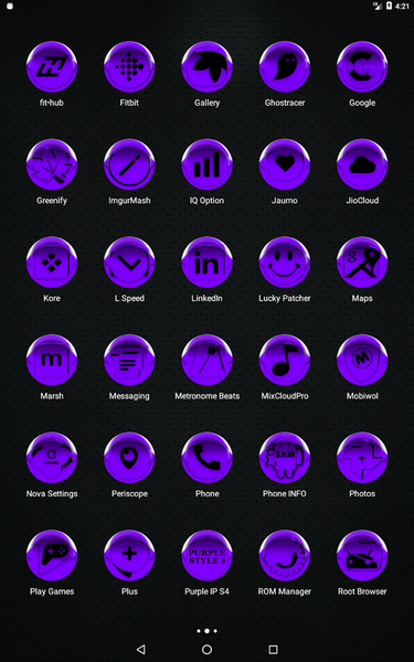 Purple Icon Pack Style 4 - Image screenshot of android app