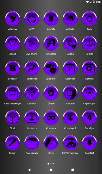 Purple Icon Pack Style 4 - Image screenshot of android app