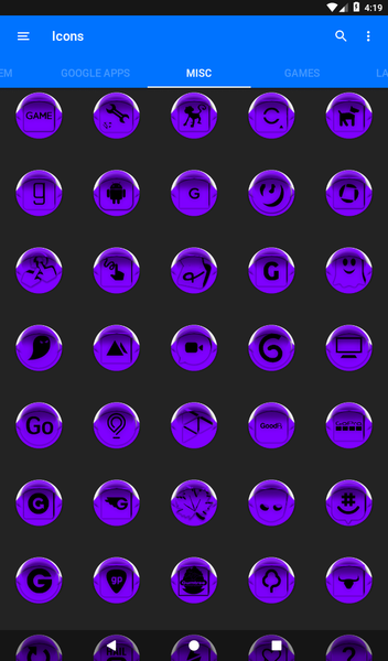 Purple Icon Pack Style 4 - Image screenshot of android app