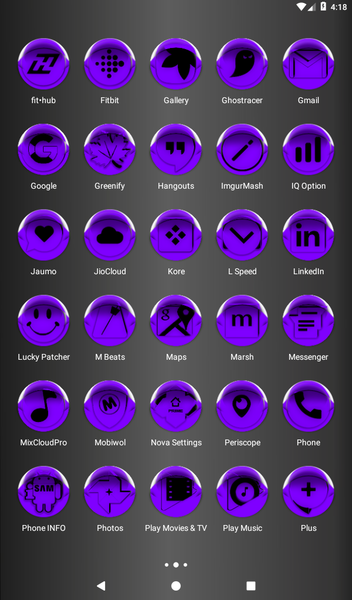 Purple Icon Pack Style 4 - Image screenshot of android app