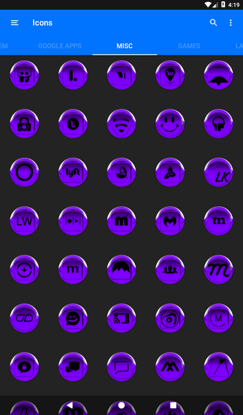 Purple Icon Pack Style 4 - Image screenshot of android app
