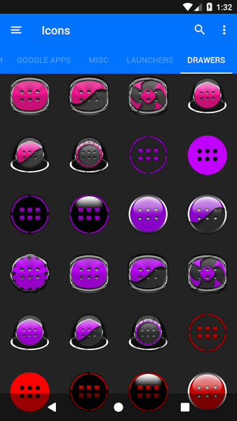 Oreo Purple Icon Pack - Image screenshot of android app