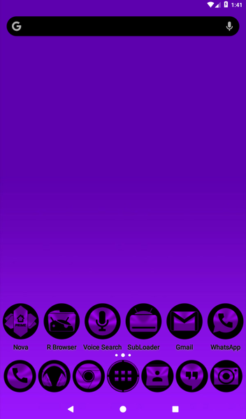 Oreo Purple Icon Pack - Image screenshot of android app