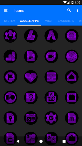 Oreo Purple Icon Pack - Image screenshot of android app