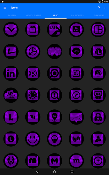 Oreo Purple Icon Pack - Image screenshot of android app
