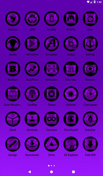 Oreo Purple Icon Pack - Image screenshot of android app