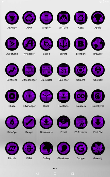 Oreo Purple Icon Pack - Image screenshot of android app