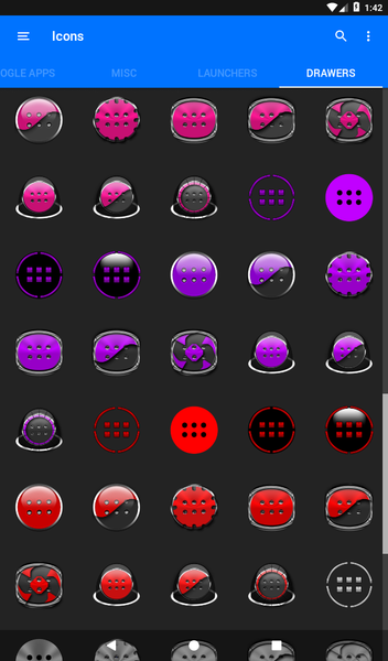Oreo Purple Icon Pack - Image screenshot of android app