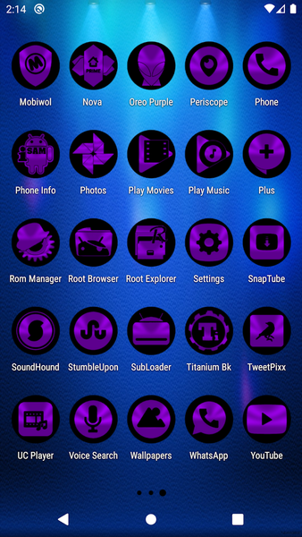 Oreo Purple Icon Pack - Image screenshot of android app