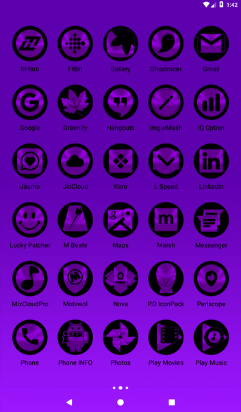 Oreo Purple Icon Pack - Image screenshot of android app