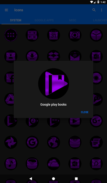 Oreo Purple Icon Pack - Image screenshot of android app
