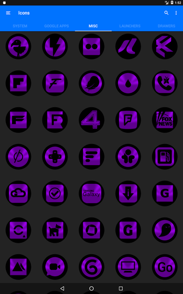 Oreo Purple Icon Pack - Image screenshot of android app