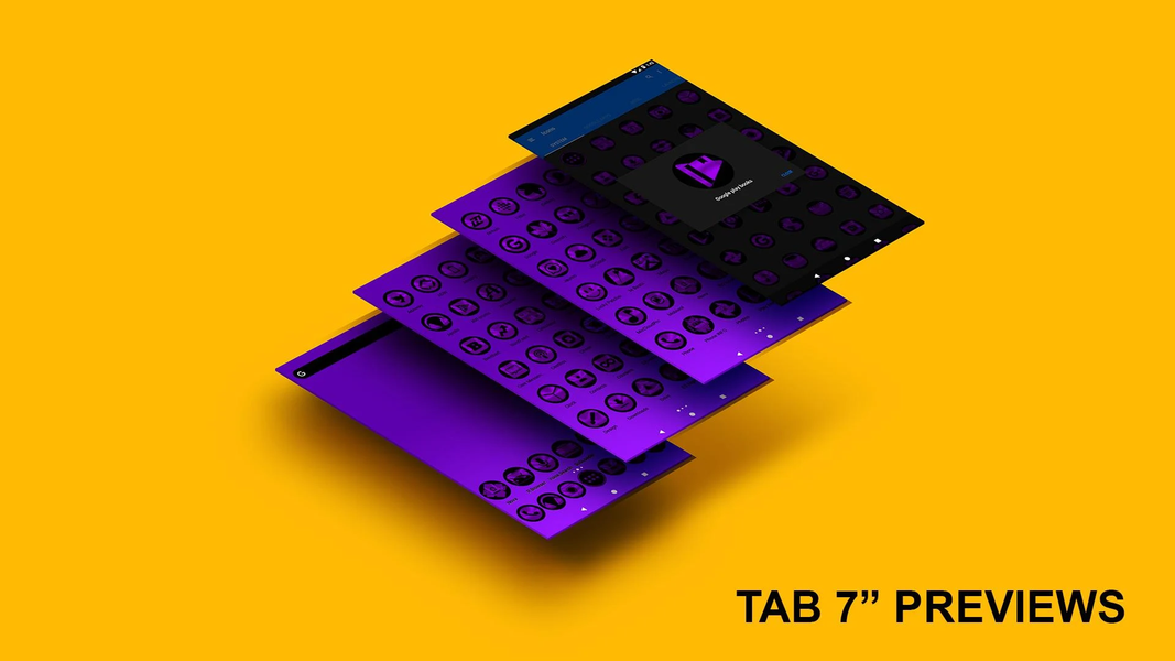 Oreo Purple Icon Pack - Image screenshot of android app