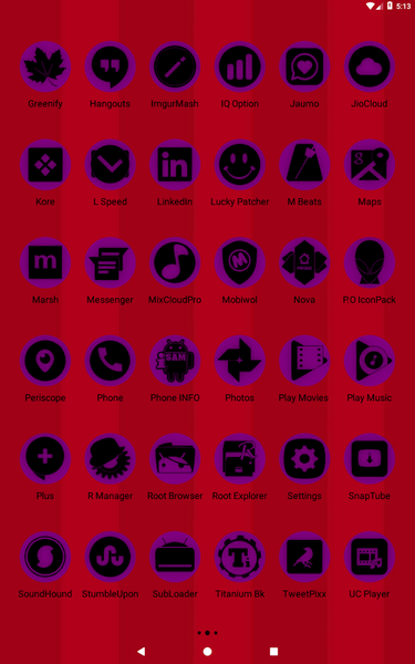 Oreo Purple Icon Pack P2 - Image screenshot of android app