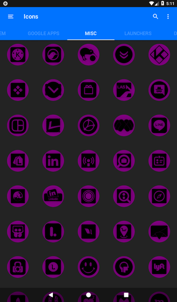 Oreo Purple Icon Pack P2 - Image screenshot of android app