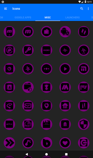 Oreo Purple Icon Pack P2 - Image screenshot of android app