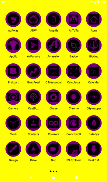 Oreo Purple Icon Pack P2 - Image screenshot of android app