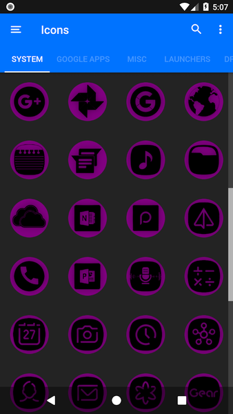 Oreo Purple Icon Pack P2 - Image screenshot of android app