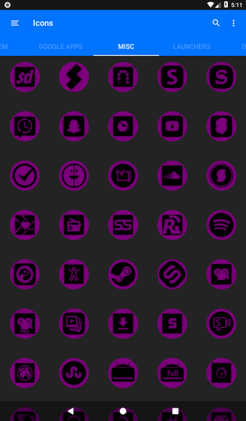 Oreo Purple Icon Pack P2 - Image screenshot of android app