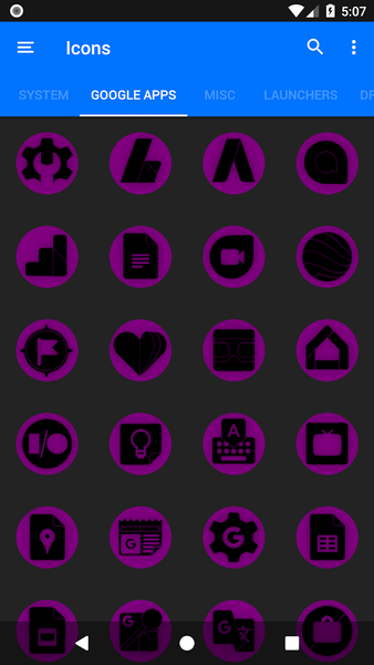 Oreo Purple Icon Pack P2 - Image screenshot of android app