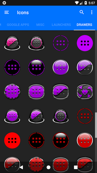 Oreo Purple Icon Pack P2 - Image screenshot of android app
