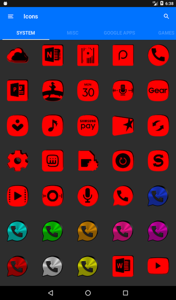 Red and Black Icon Pack - Image screenshot of android app