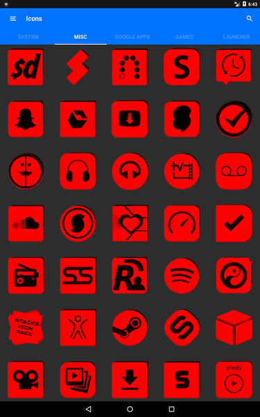 Red and Black Icon Pack - Image screenshot of android app