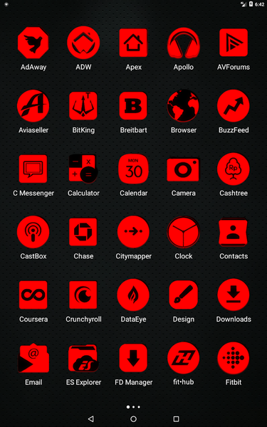 Red and Black Icon Pack - Image screenshot of android app