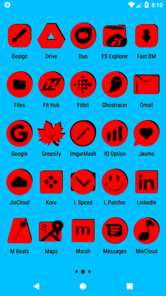 Red and Black Icon Pack - Image screenshot of android app