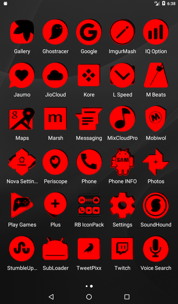 Red and Black Icon Pack - Image screenshot of android app