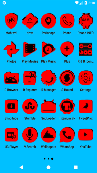 Red and Black Icon Pack - Image screenshot of android app