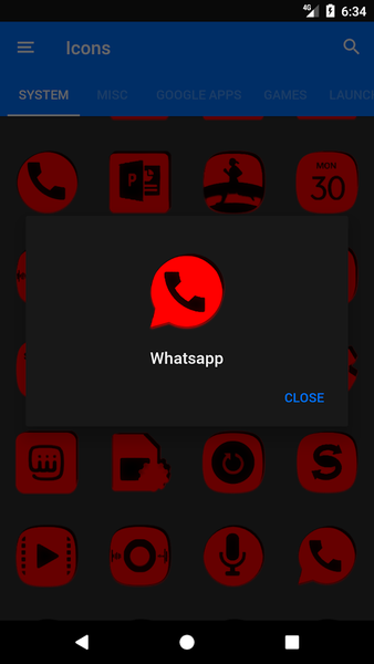Red and Black Icon Pack - Image screenshot of android app