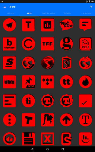 Red and Black Icon Pack - Image screenshot of android app