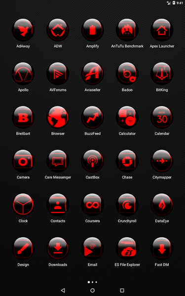 Red Glass Orb Icon Pack - عکس برنامه موبایلی اندروید