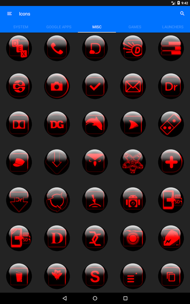 Red Glass Orb Icon Pack - عکس برنامه موبایلی اندروید