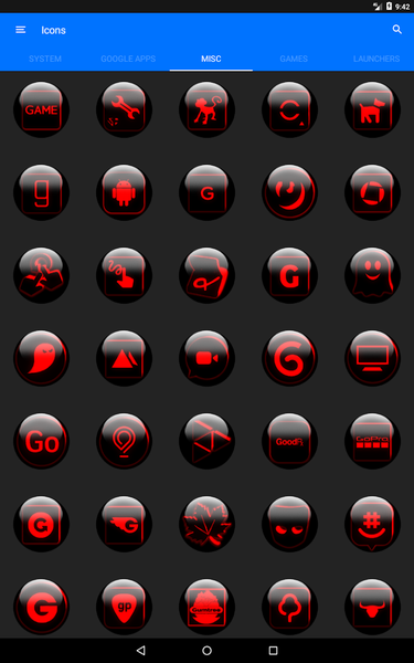 Red Glass Orb Icon Pack - عکس برنامه موبایلی اندروید
