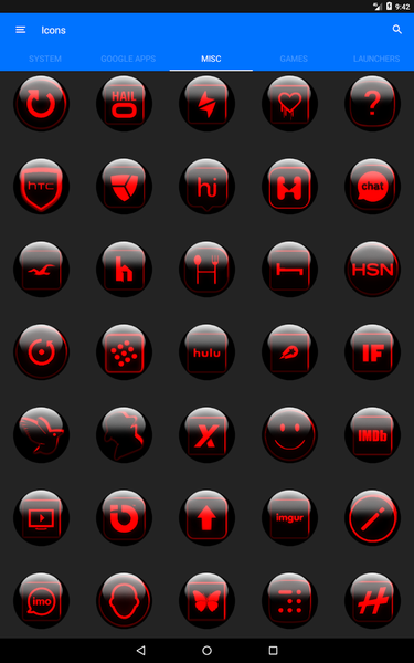 Red Glass Orb Icon Pack - عکس برنامه موبایلی اندروید