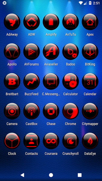 Red Glass Orb Icon Pack - Image screenshot of android app