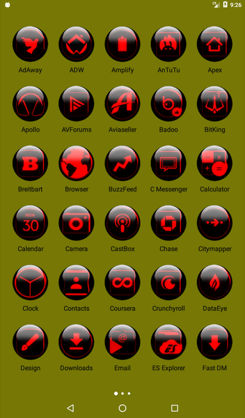 Red Glass Orb Icon Pack - عکس برنامه موبایلی اندروید