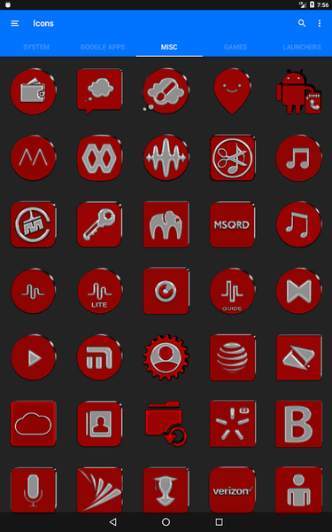 Red Icon Pack - Image screenshot of android app