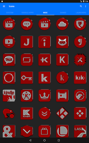 Red Icon Pack - Image screenshot of android app