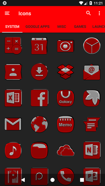 Red Icon Pack - Image screenshot of android app